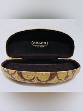 COACH 🤎EST. 1941 🤎 SIGNATURE MONOGRAM SUNGLASSES 😎 HARD CASE 🌟EUC🌟
